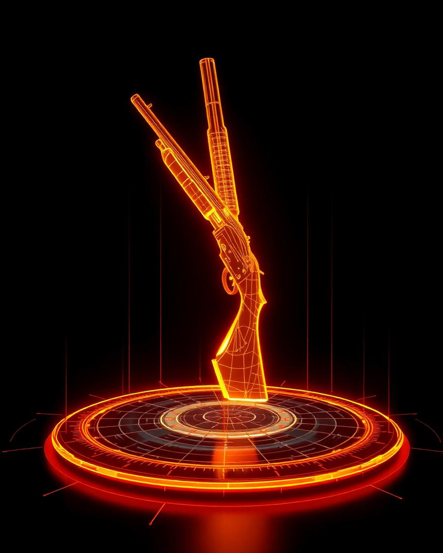 Holographic firearm catalog view — Shotgun
